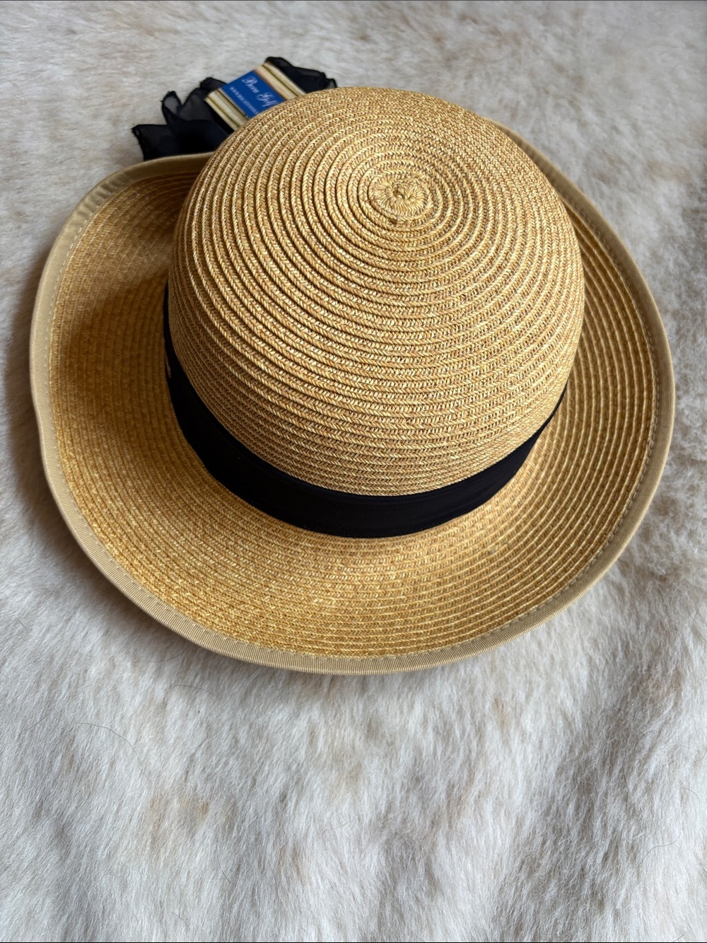 HBY Miami Straw Sun Hat with Black Band